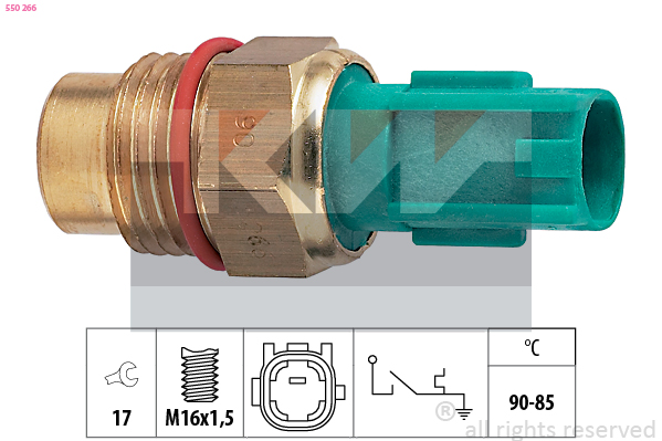 Teplotný spínač ventilátora chladenia KW
